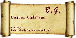 Bajtai György névjegykártya