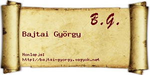 Bajtai György névjegykártya